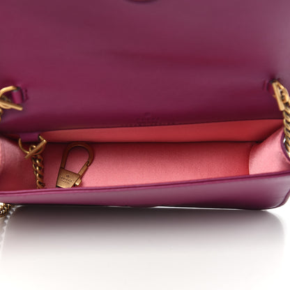 Gucci Velvet Matelasse GG Marmont Mini Bag Fuchsia Violet Cyclamen 5 of 9