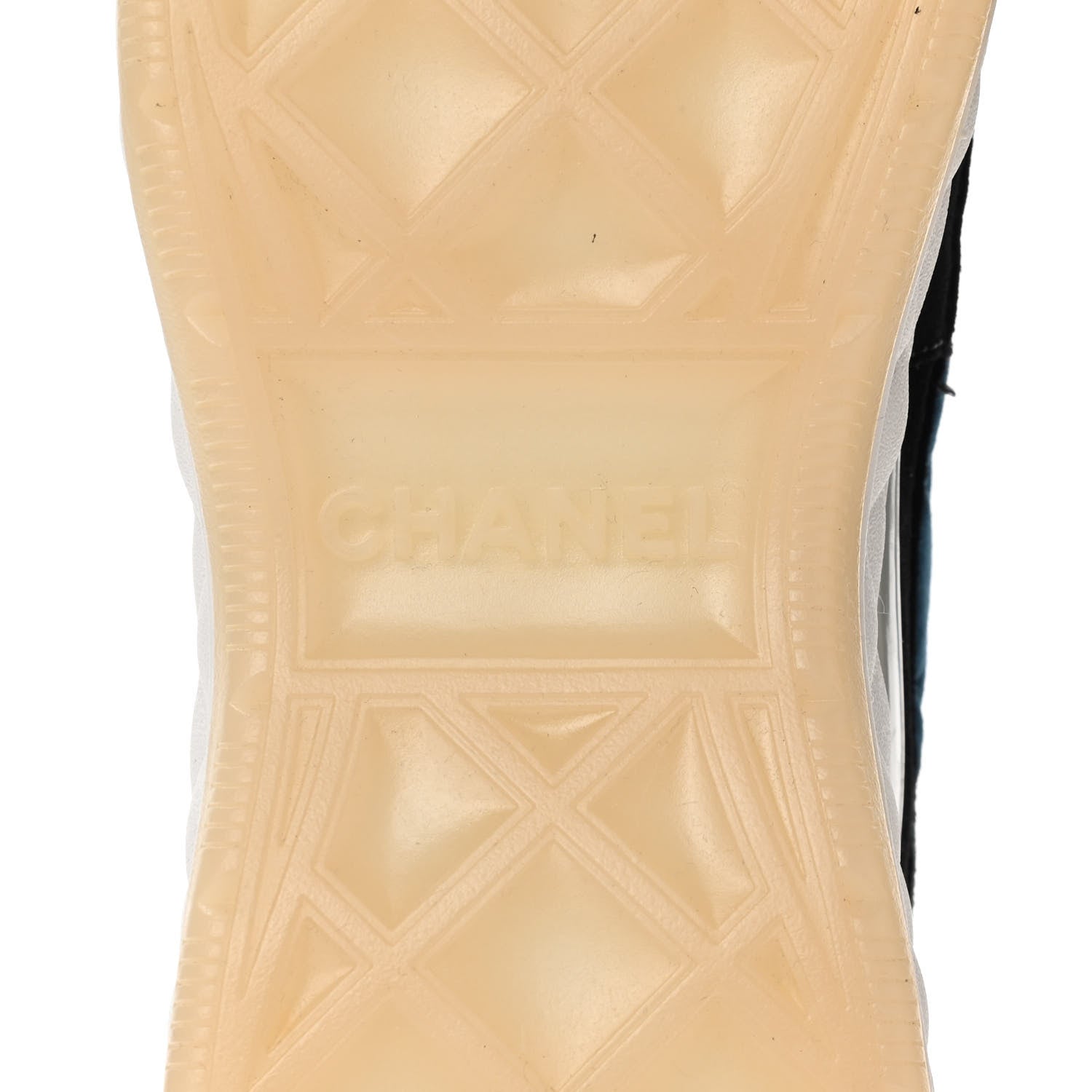 Chanel Fabric Suede Calfskin CC Sneakers 37.5 Dark Blue Dark Green Light Orange 6 of 11