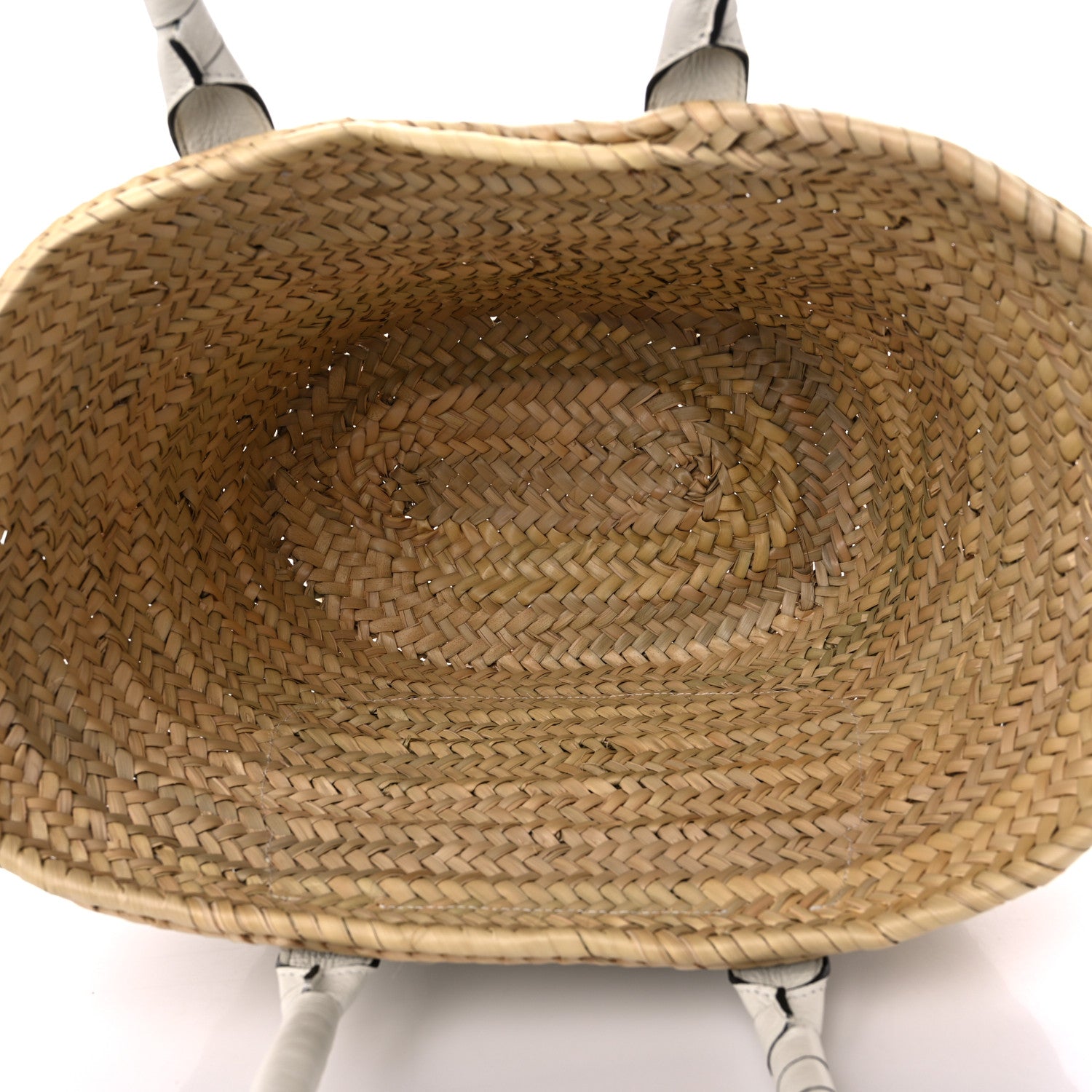 Chloe Raffia Grain Calfskin Medium Marcie Basket White 5 of 7