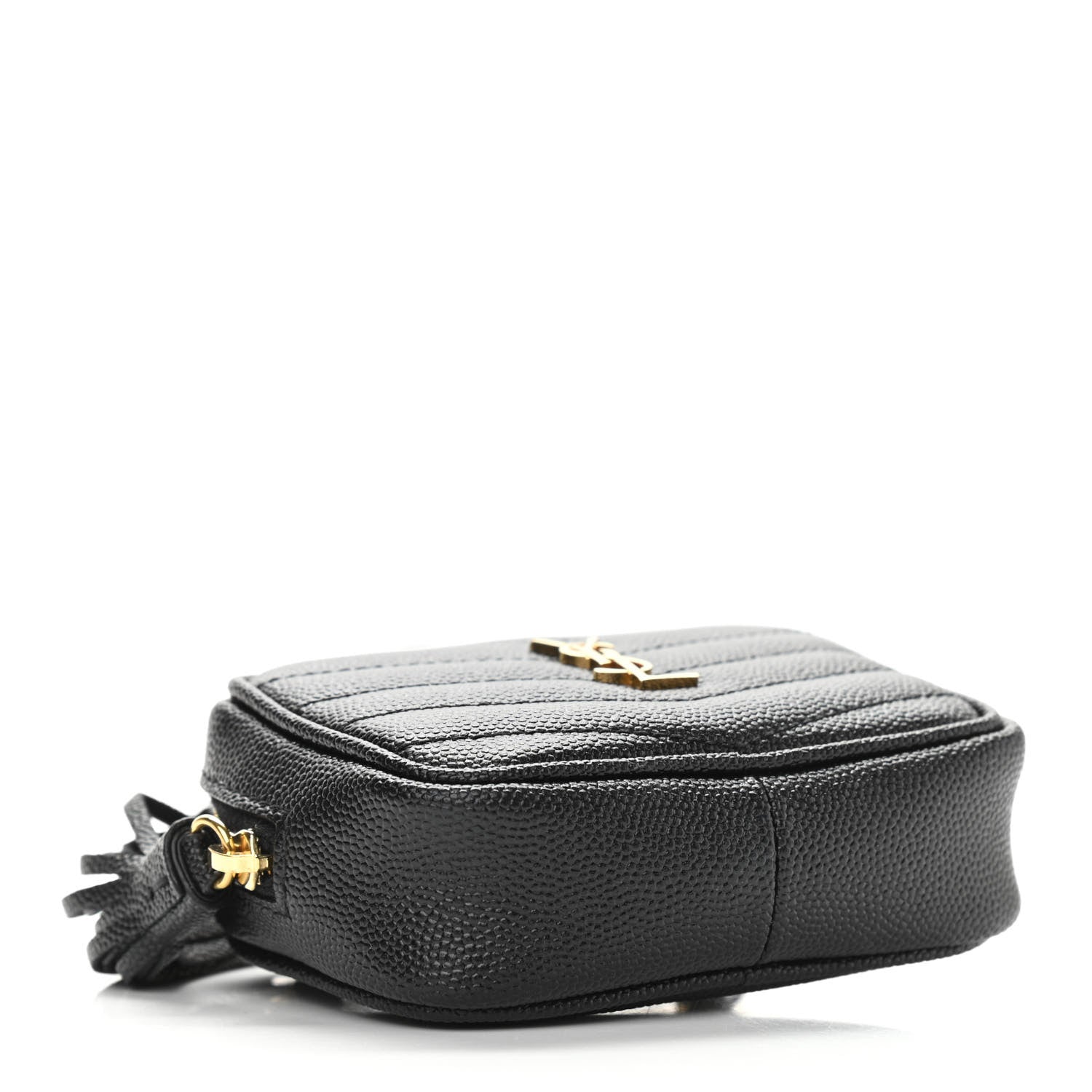 Saint Laurent Grain De Poudre Matelasse Monogram Baby Lou Camera Bag Black 4 of 12