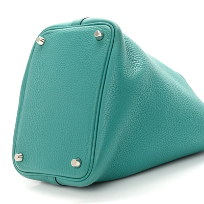 Hermes Taurillon Clemence Picotin Lock 18 PM Bleu Paon 10 of 11