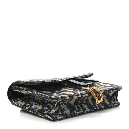 Christian Dior Oblique Saddle Belt Bag Blue 4 of 10