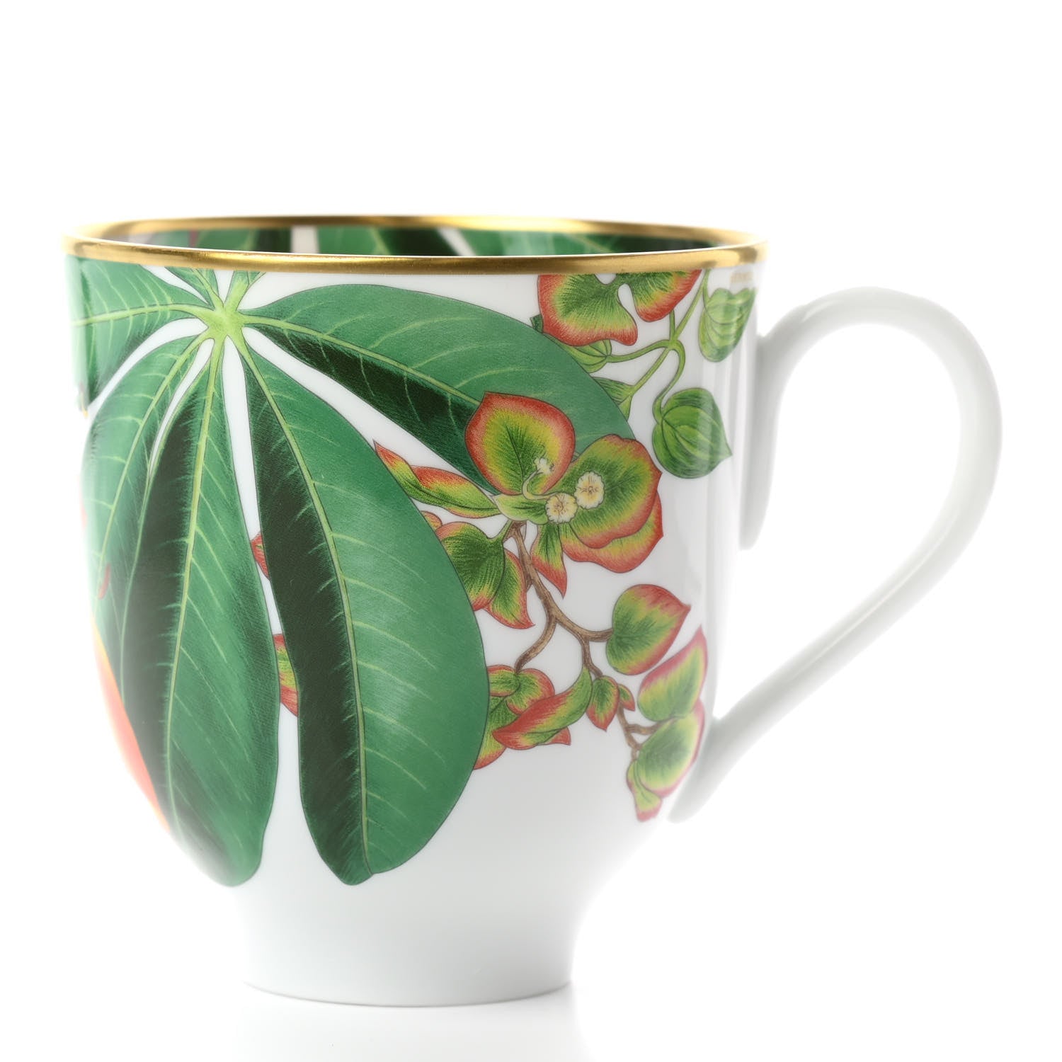 Hermes Limoges Porcelain Passifolia Mug 3 of 7