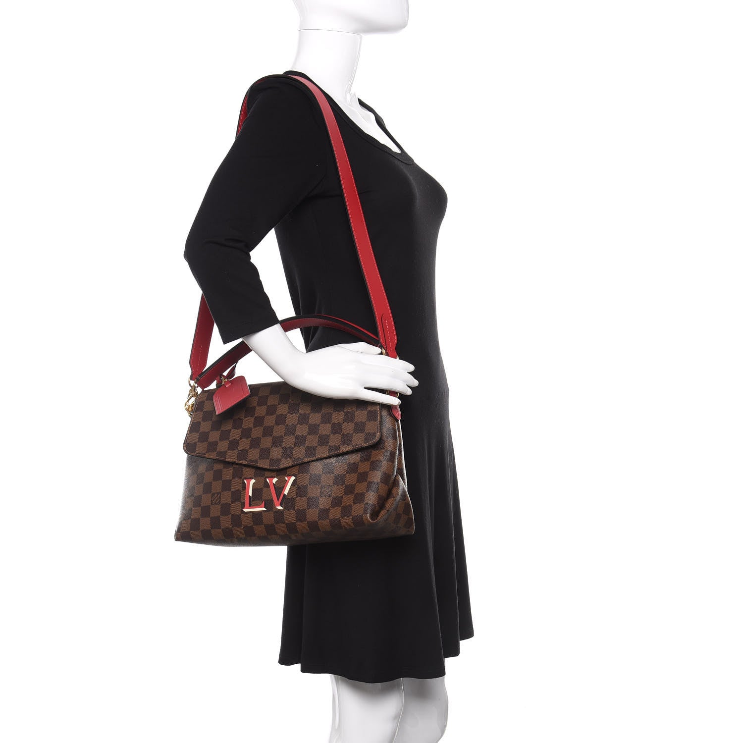 Louis Vuitton Damier Ebene Beaubourg MM Scarlet 2 of 11