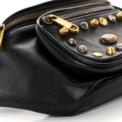 Gucci Calfskin Ophidia Studs Belt Bag Black 7 of 8