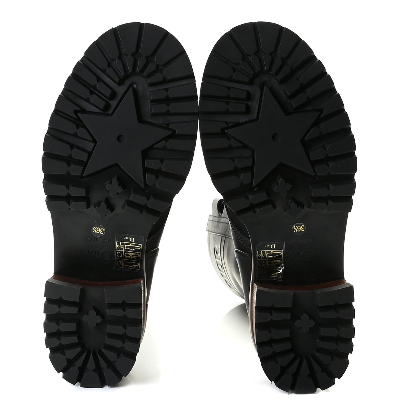 Calfskin Dior Quest 35mm Hiking Boots 36.5 Black