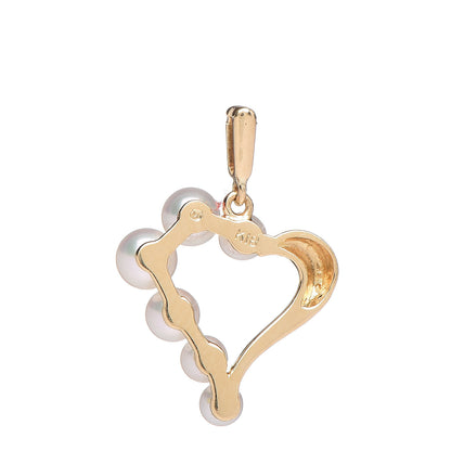 Mikimoto 18K Yellow Gold Akoya Pearl Heart Pendant 3 of 3