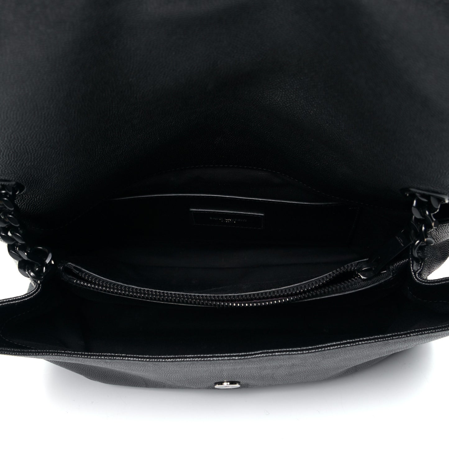 Grain De Poudre Medium West Hollywood Monogram Fold-Over Black