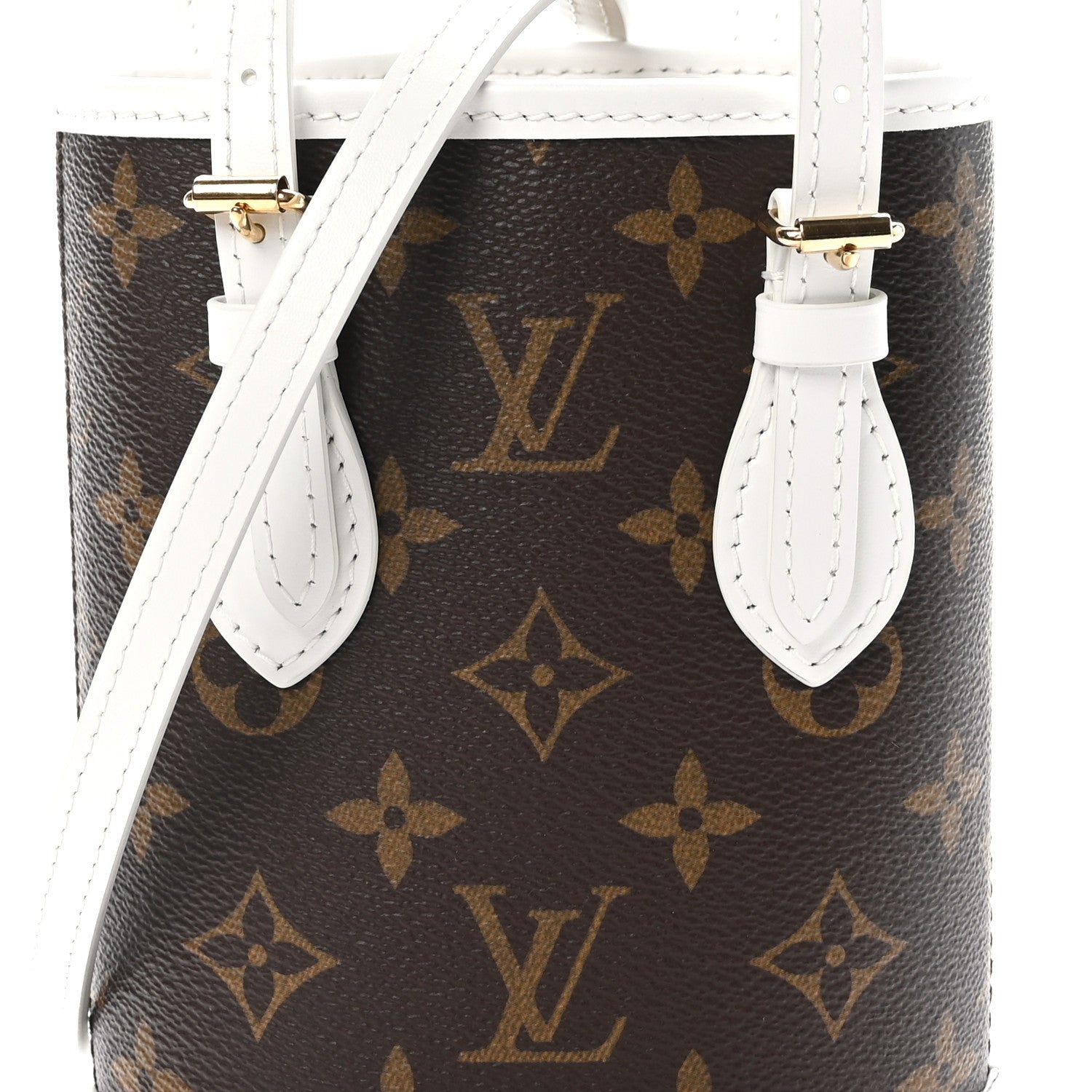 Louis Vuitton Monogram LV Match Nano Bucket Bag White 7 of 9