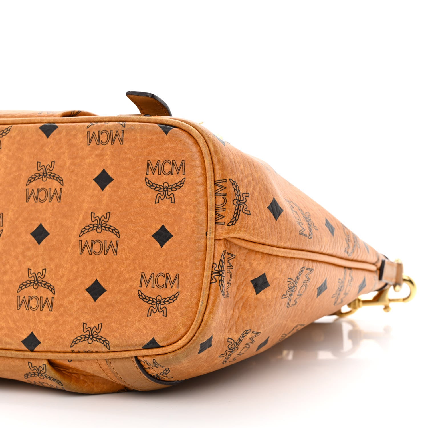 MCM Visetos Medium Essentials Shopper Tote Cognac 10 of 15