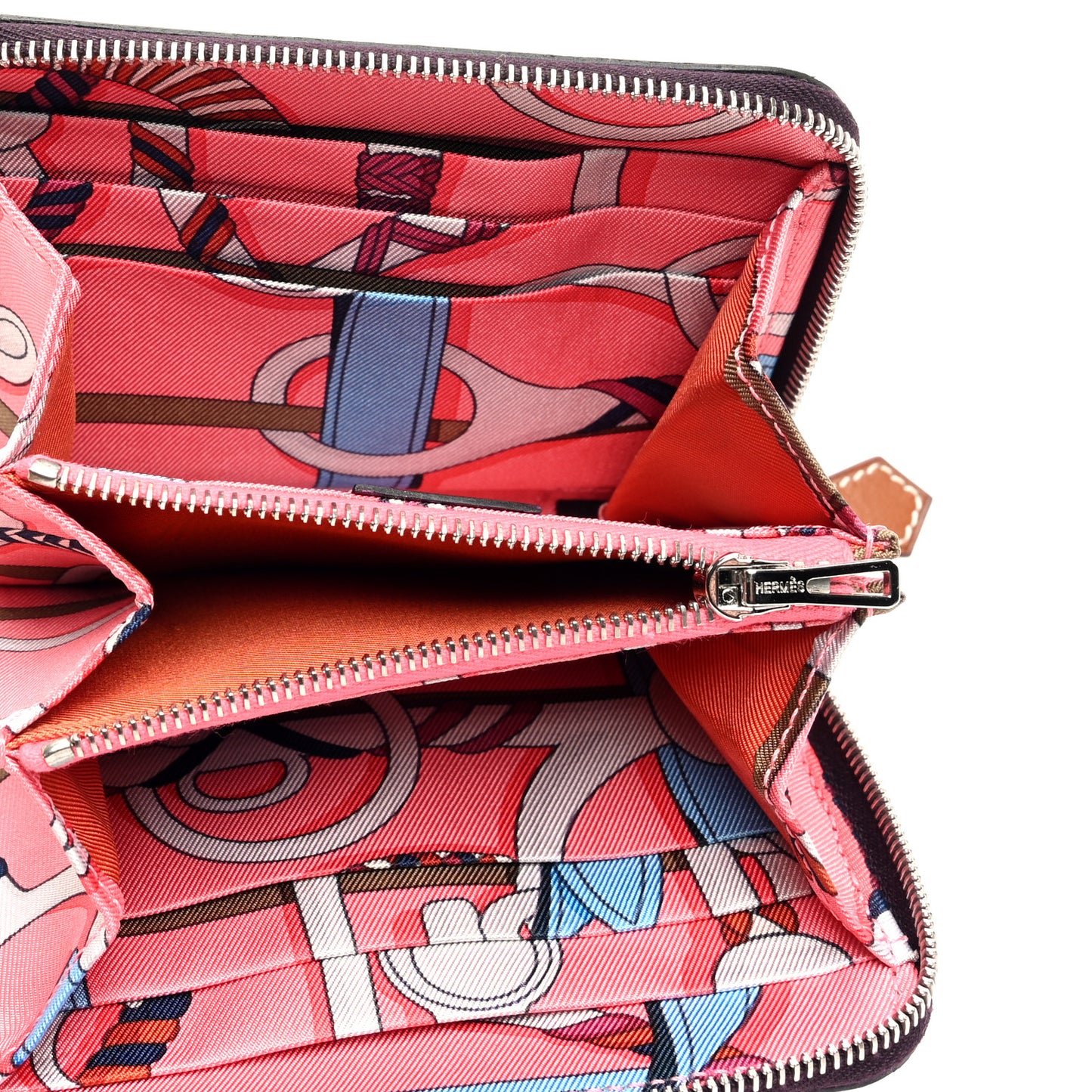 Epsom Silk'In Compact Wallet Raisin