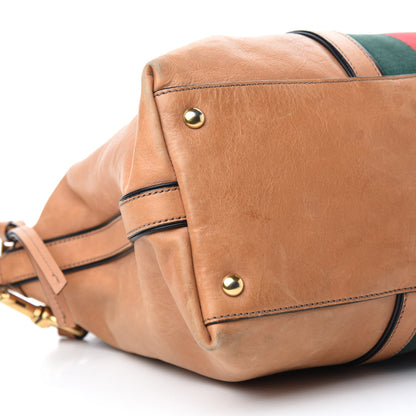Gucci Calfskin Web Medium Rania Top Handle Bag Khaki 6 of 20