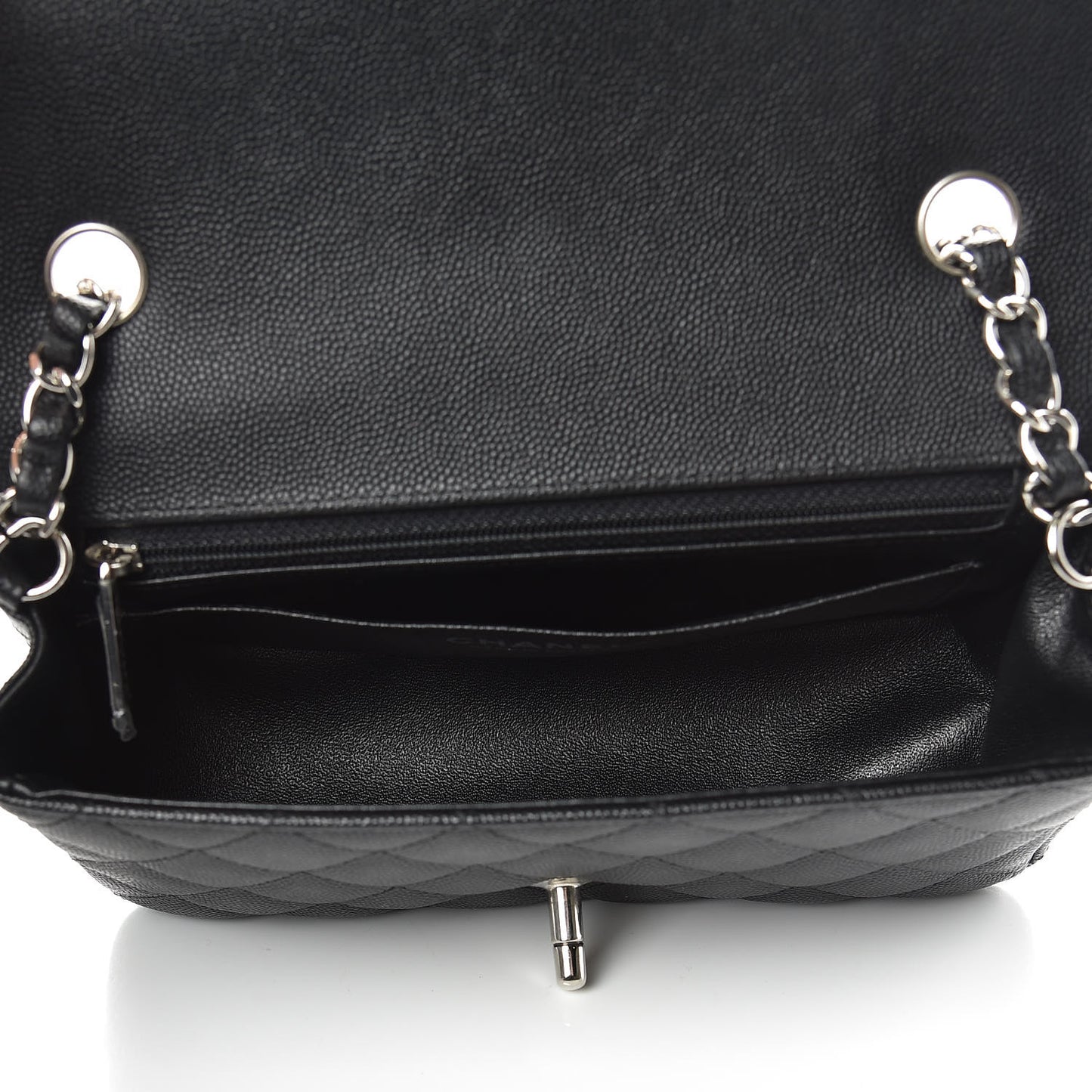 Caviar Quilted Mini Rectangular Flap Black