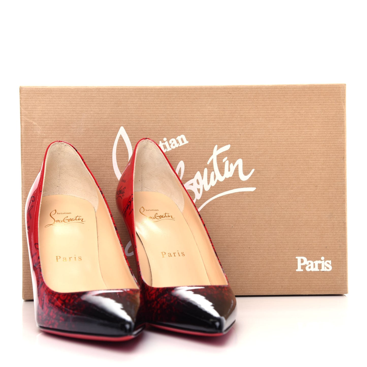 Patent Logo Degrade Decollete 554 85 Pumps 35.5 Black Loubi