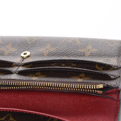 Louis Vuitton Monogram Emilie Wallet Red 7 of 8