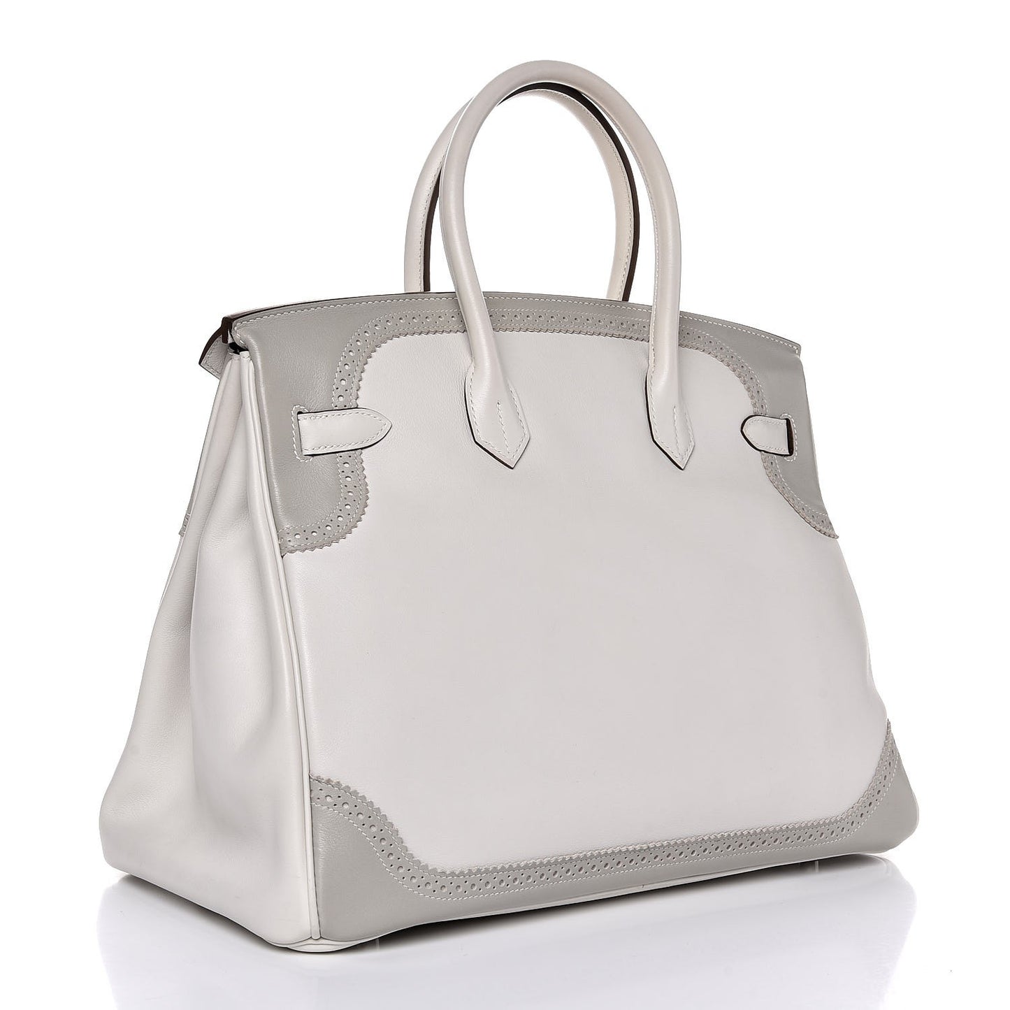Swift Ghillies Birkin 35 White Gris Perle
