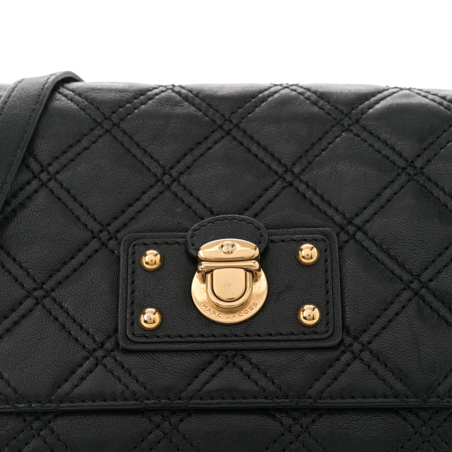 Lambskin Quilted The Large Single Flap Black