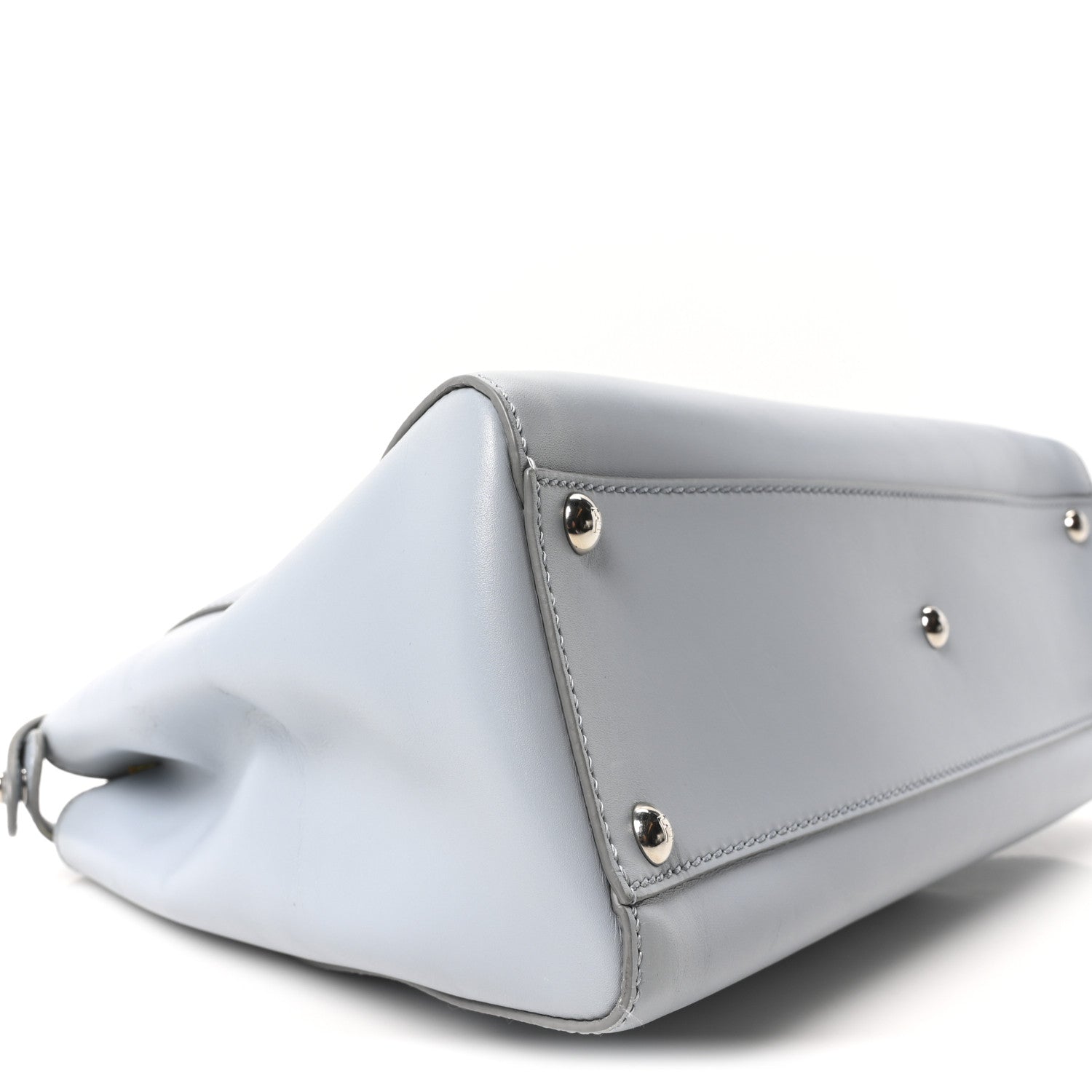 Fendi Vitello Morgan Shiny Nappa Medium Peekaboo Iconic Satchel Polvere Sunflower 9 of 10
