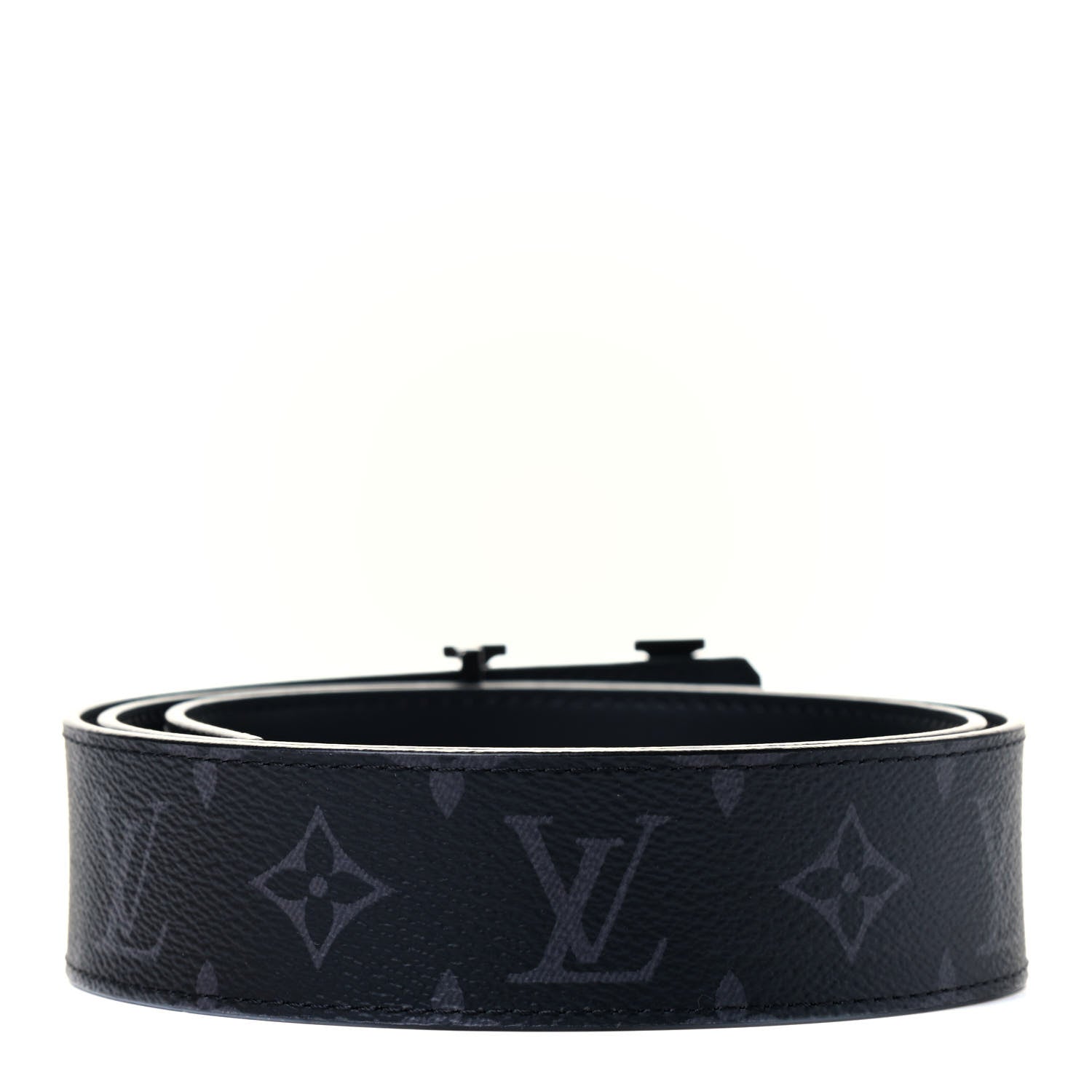 Louis Vuitton Monogram Eclipse Taigarama 40mm LV Initiales Reversible Belt 90 36 Black 3 of 9