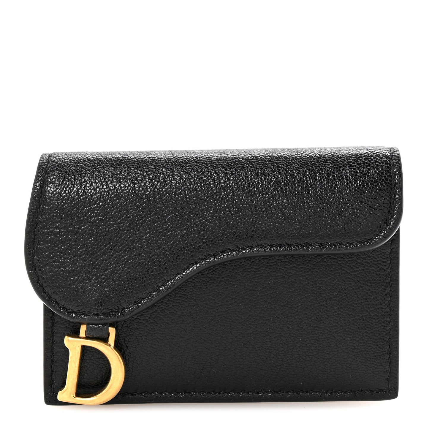 Goatskin Saddle Card Holder Black