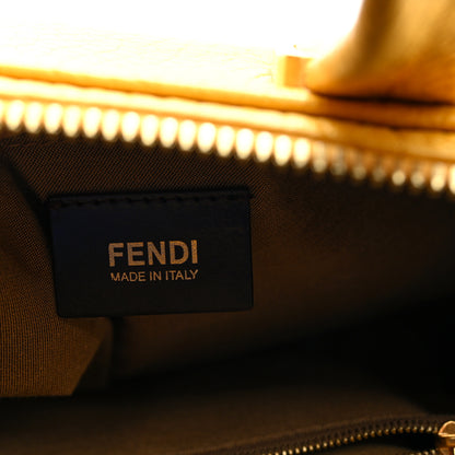 Fendi Pebbled Calfskin Small Chameleon Tote Sunflower Satin 6 of 9