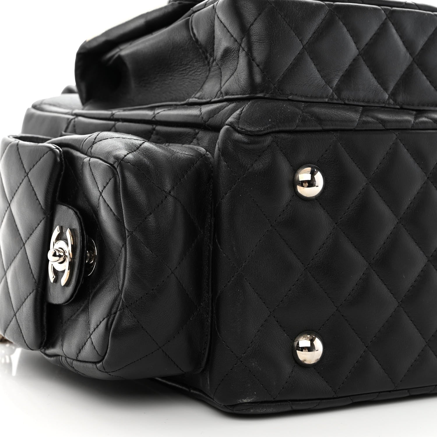 Chanel Calfskin Quilted Large Cambon Multipocket Reporter Black 9 of 10