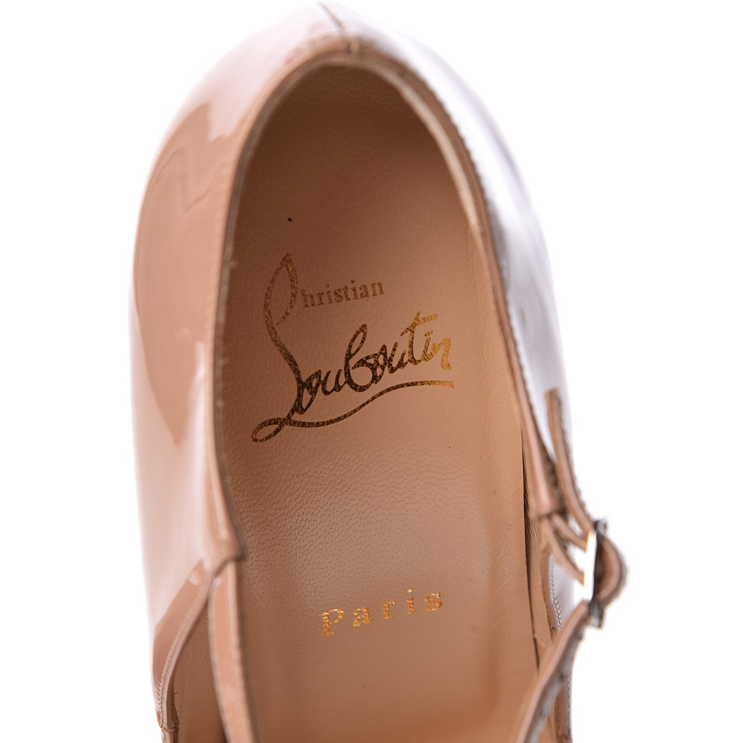 Christian Louboutin Patent Tpoppins 100 Pumps 35.5 Nude 8 of 11
