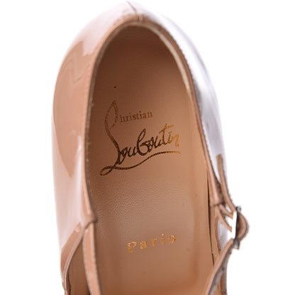 Christian Louboutin Patent Tpoppins 100 Pumps 35.5 Nude 8 of 11