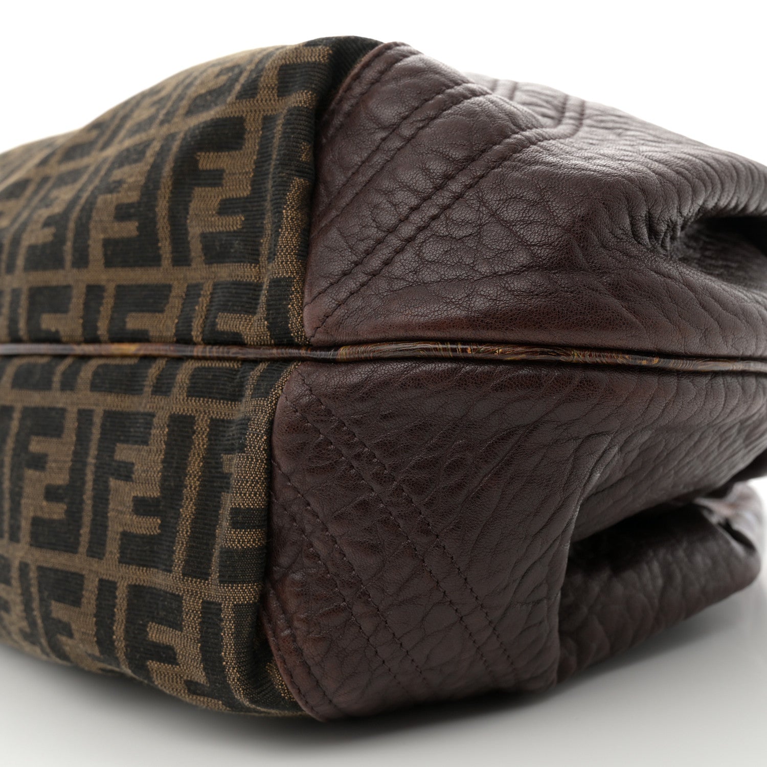 Fendi Zucca Nappa Nuvolata Vitello Tortuga Spy Tobacco Moro 11 of 13