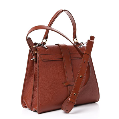 Chloe Shiny Grained Calfskin Medium Aby Day Shoulder Bag Sepia Brown 2 of 9