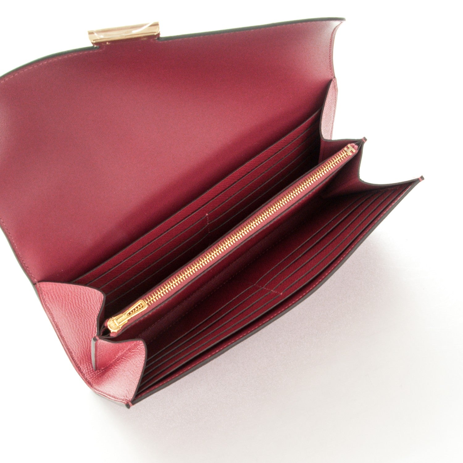 Hermes Epsom Constance Long Wallet Rouge Grenade 5 of 7
