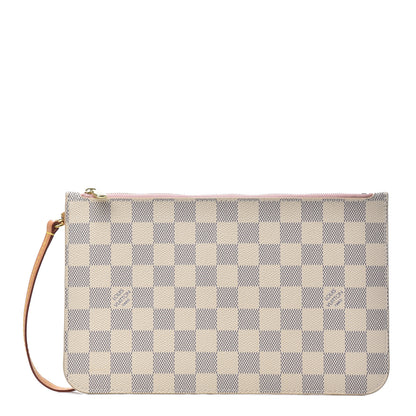 Louis Vuitton Damier Azur Neverfull MM GM Pochette Rose Ballerine 1 of 7