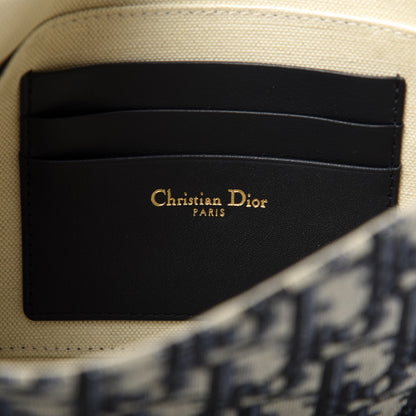 Christian Dior Oblique Flap Pouch Clutch Blue 8 of 9