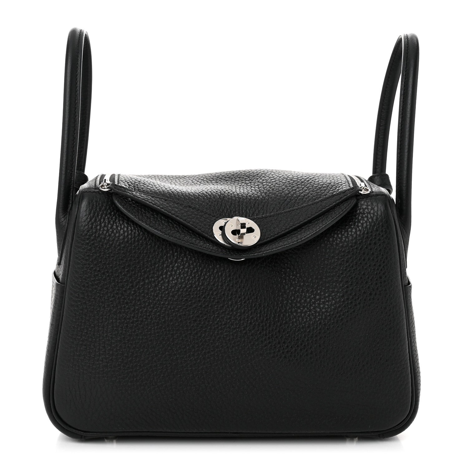Hermes Taurillon Clemence Lindy 26 Black 1 of 10