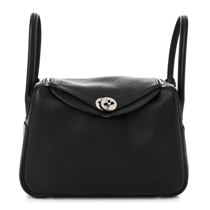 Hermes Taurillon Clemence Lindy 26 Black 1 of 10