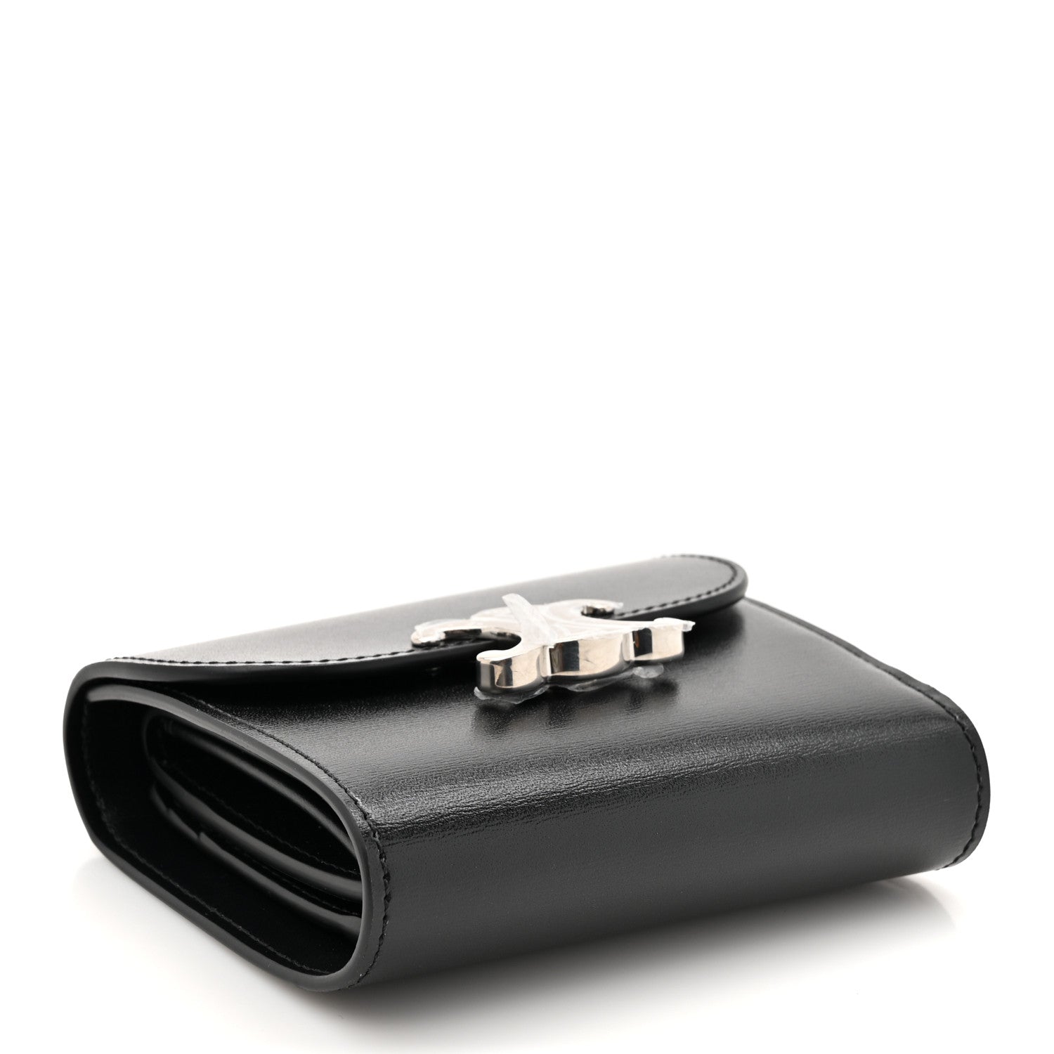 Celine Shiny Calfskin Small Triomphe Wallet Black 4 of 9