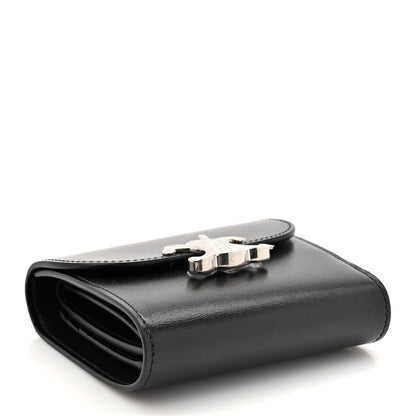 Celine Shiny Calfskin Small Triomphe Wallet Black 4 of 9