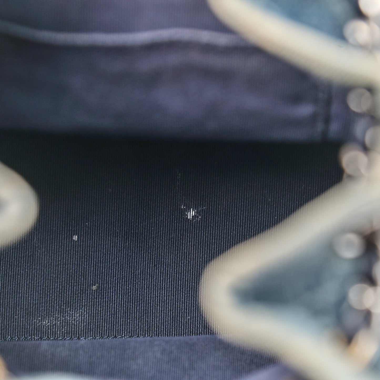 Denim Quilted Gabrielle Backpack Blue