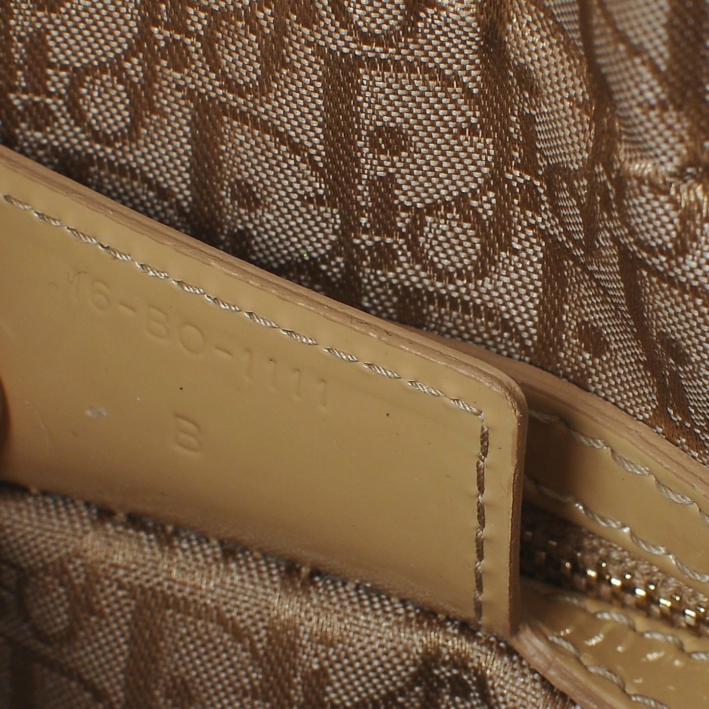 Patent Cannage Large Lady Dior Beige