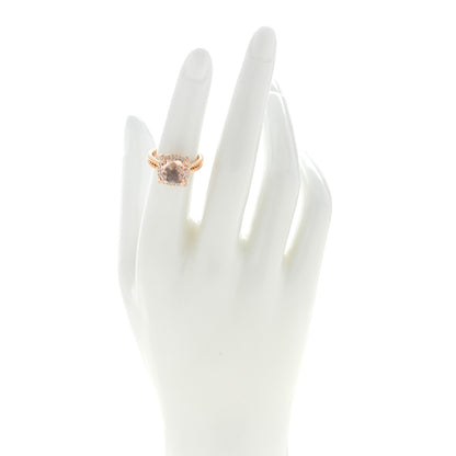 David Yurman 18K Rose Gold Diamond Morganite 9mm Chatelaine Ring 50 5.5 2 of 4