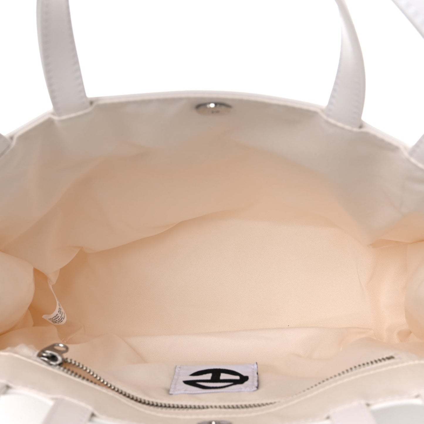 Vegan Leather Medium Shopping Bag White
