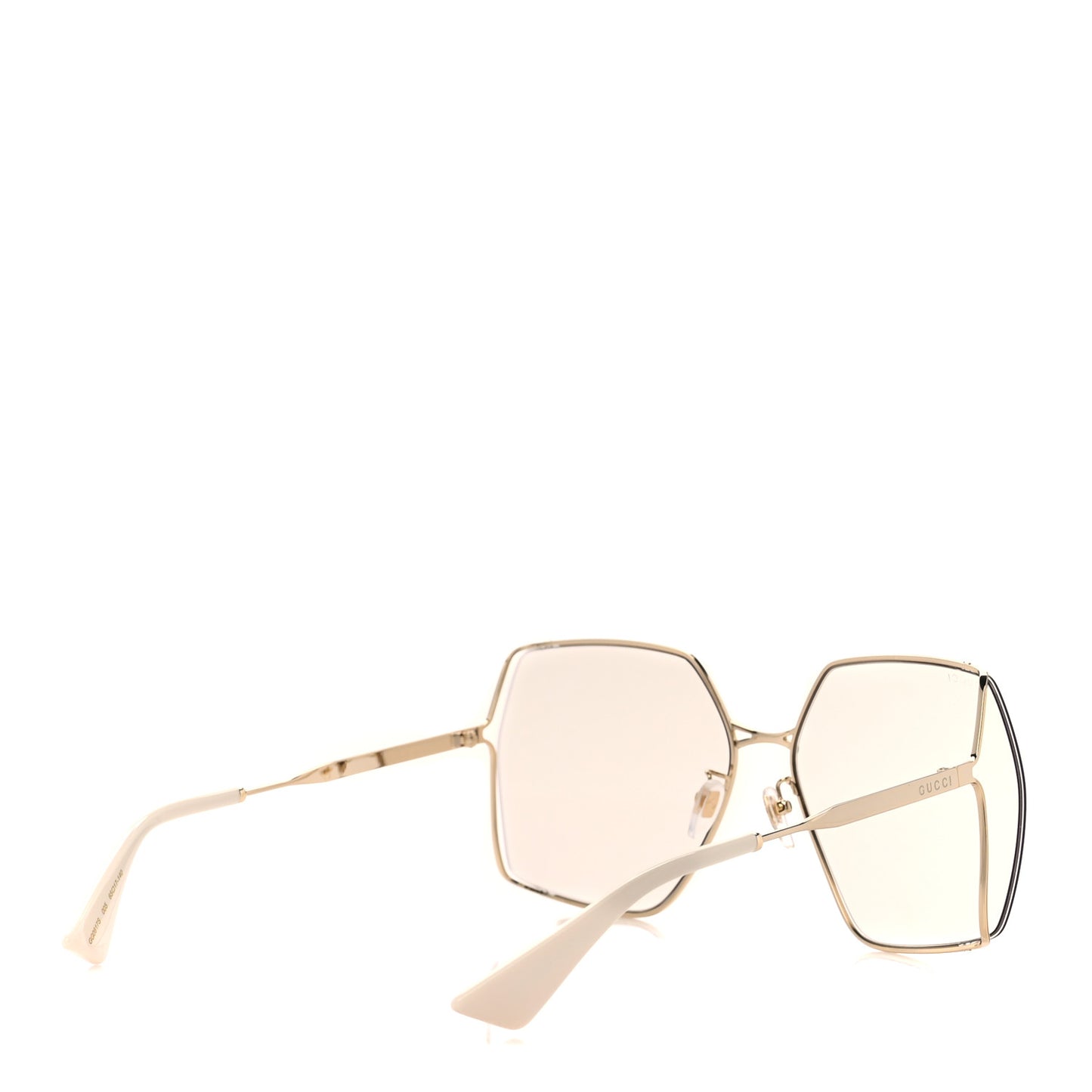 Metal Square Frame Sunglasses GG0817S Gold