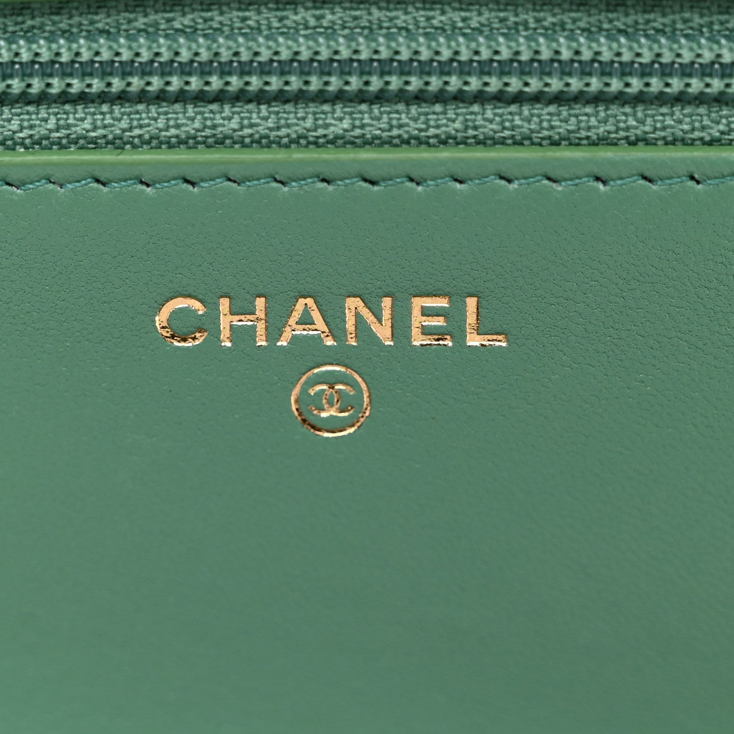 Chanel Lambskin Quilted Trendy CC Wallet On Chain WOC Green 6 of 11