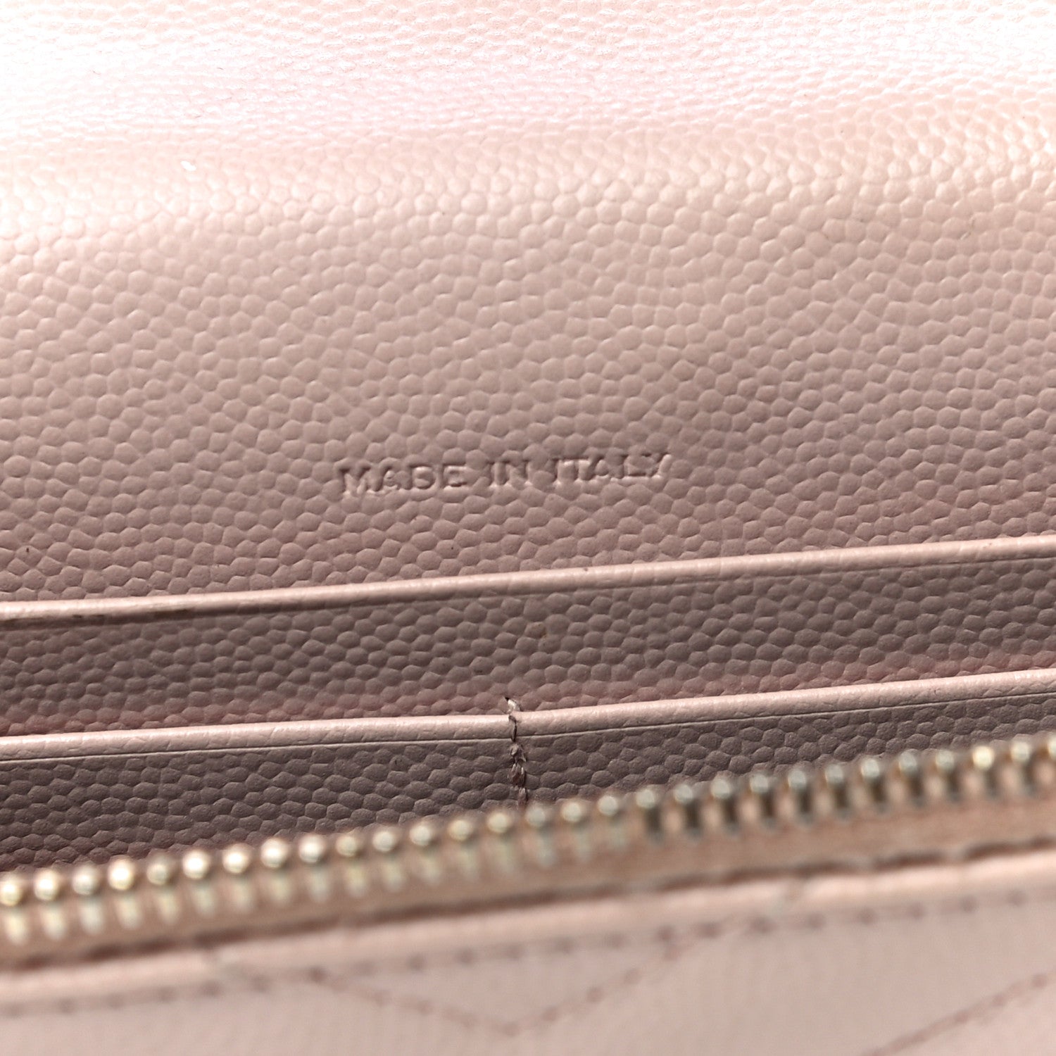 Saint Laurent Grain De Poudre Matelasse Chevron Monogram Envelope Chain Wallet Nude Powder 9 of 30