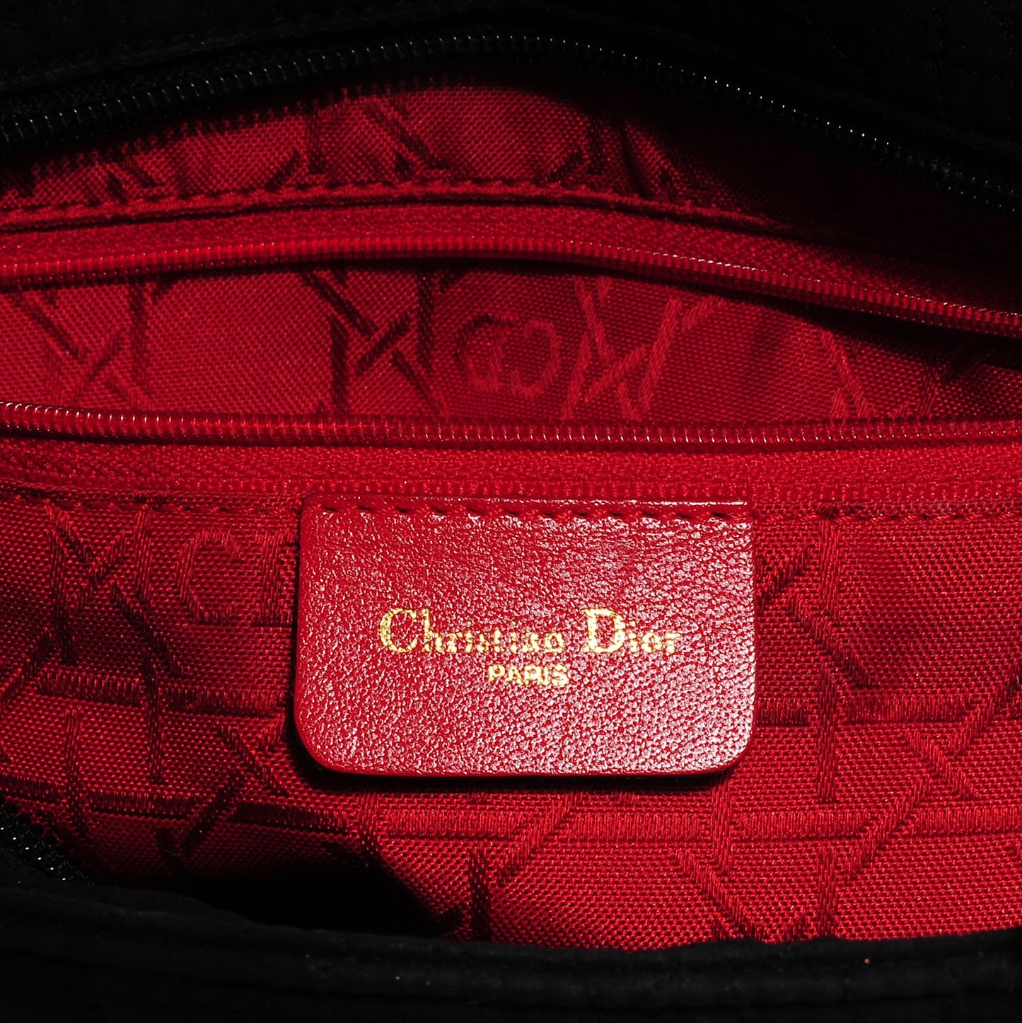 Nylon Cannage Large Lady Dior Black