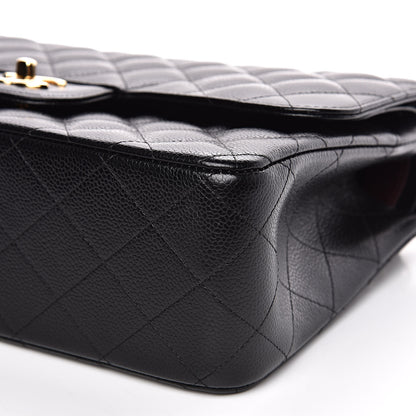 Chanel Caviar Quilted Jumbo Double Flap Black 9 of 11