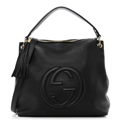 Gucci Pebbled Calfskin Large Soho Hobo Black 1 of 10
