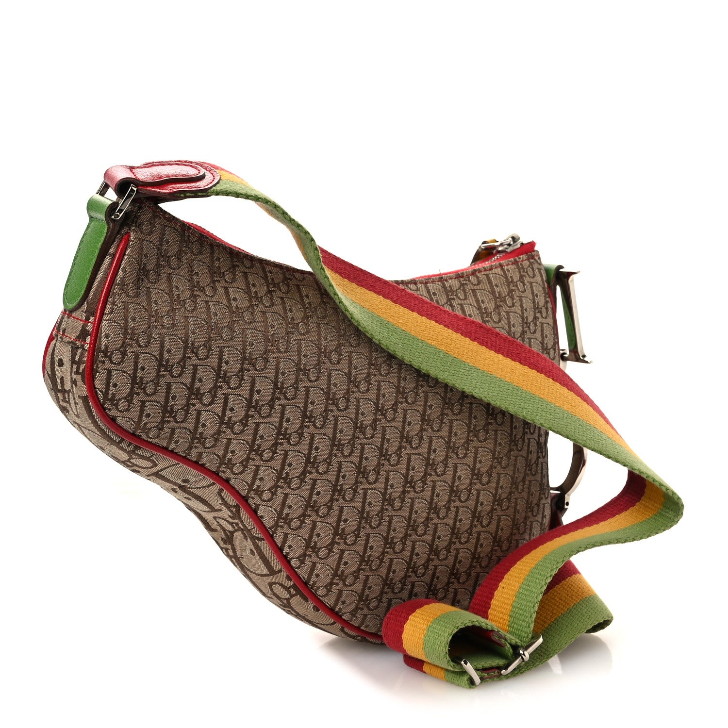 Christian Dior Monogram Rasta Saddle Pochette Beige 3 of 14