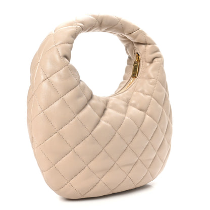 Saint Laurent Lambskin Quilted Icarino Bag Dark Beige 3 of 10