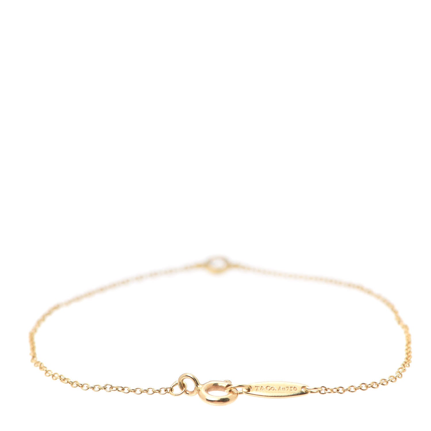 Tiffany 18K Yellow Gold Diamond .08ct Elsa Peretti Diamonds by the Yard Bracelet 3 of 6